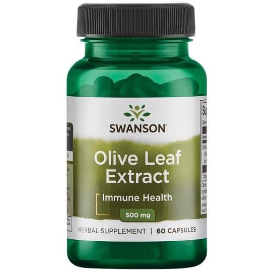 Swanson, Экстракт листьев оливы 500 мг, 60 капсул. - Оливковый лист