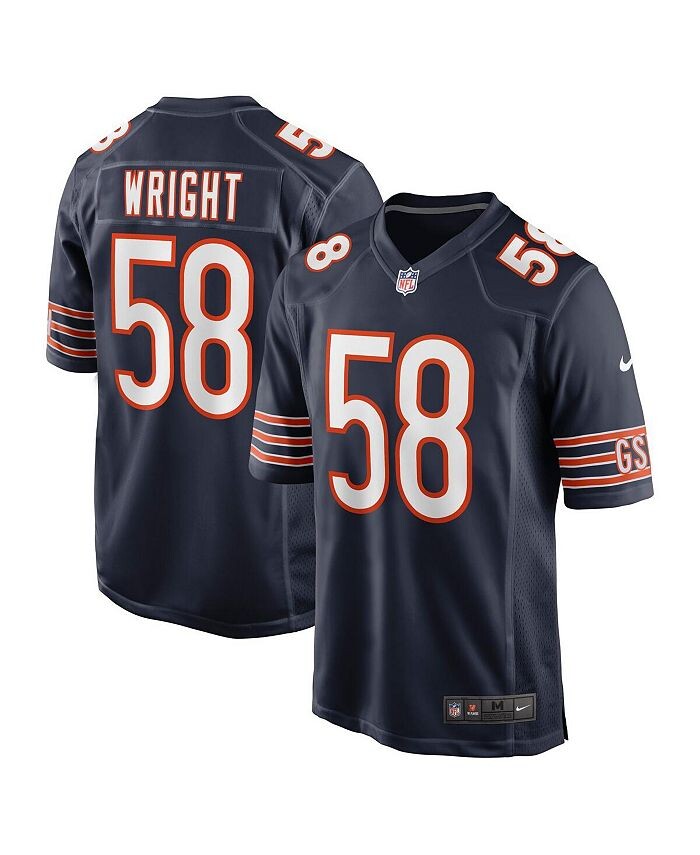 

Мужская футболка Дарнелла Райта темно-синего цвета Chicago Bears драфта НФЛ 2023 года, выбранная в первом раунде Nike, синий