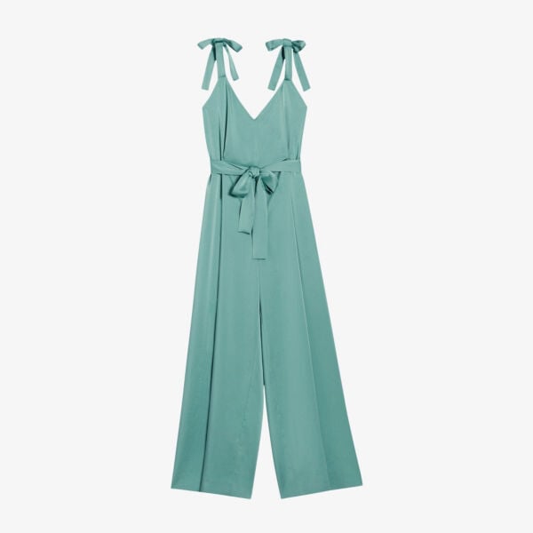 

Атласный комбинезон Jizzie с V-образным вырезом Claudie Pierlot, цвет verts