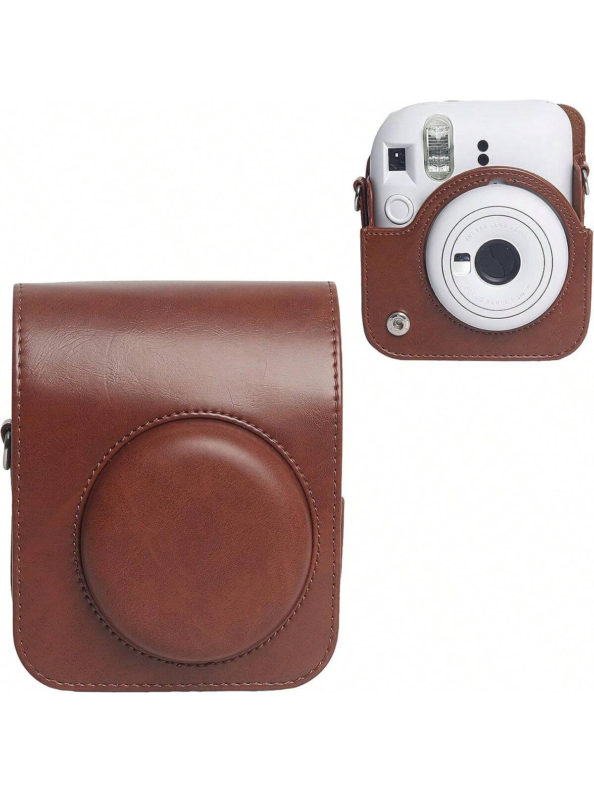 Чехол Instant Mini 12, коричневый сумка для фотоаппарата instax mini 11 mini 9 lime green