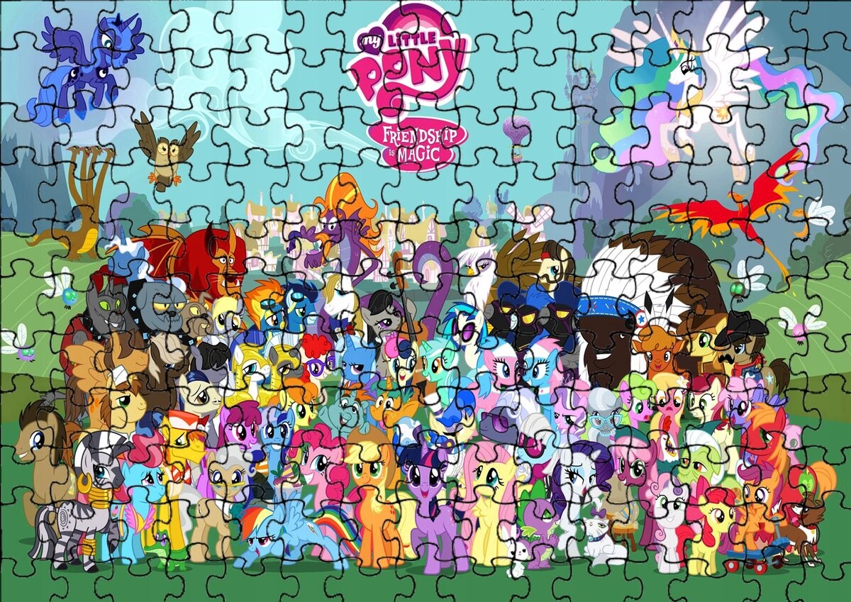 

Пазл 252 детали: My Little Pony + Сумка с принтом bez marki