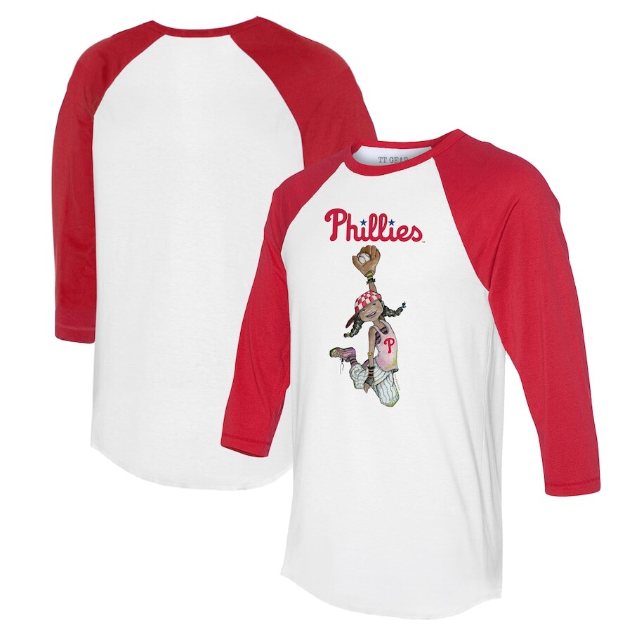 

Футболка с длинным рукавом Tiny Turnip Philadelphia Phillies, белый
