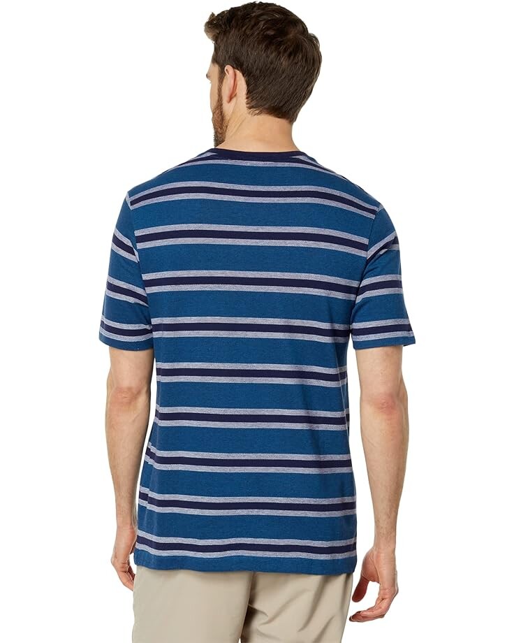 Футболка U.S. POLO ASSN. Yarn-Dye Birdseye Stripe Short Sleeve Tee, цвет Blue Sapphire футболка u s polo assn short sleeve yarn dye medium stripe tee цвет outdoor khaki