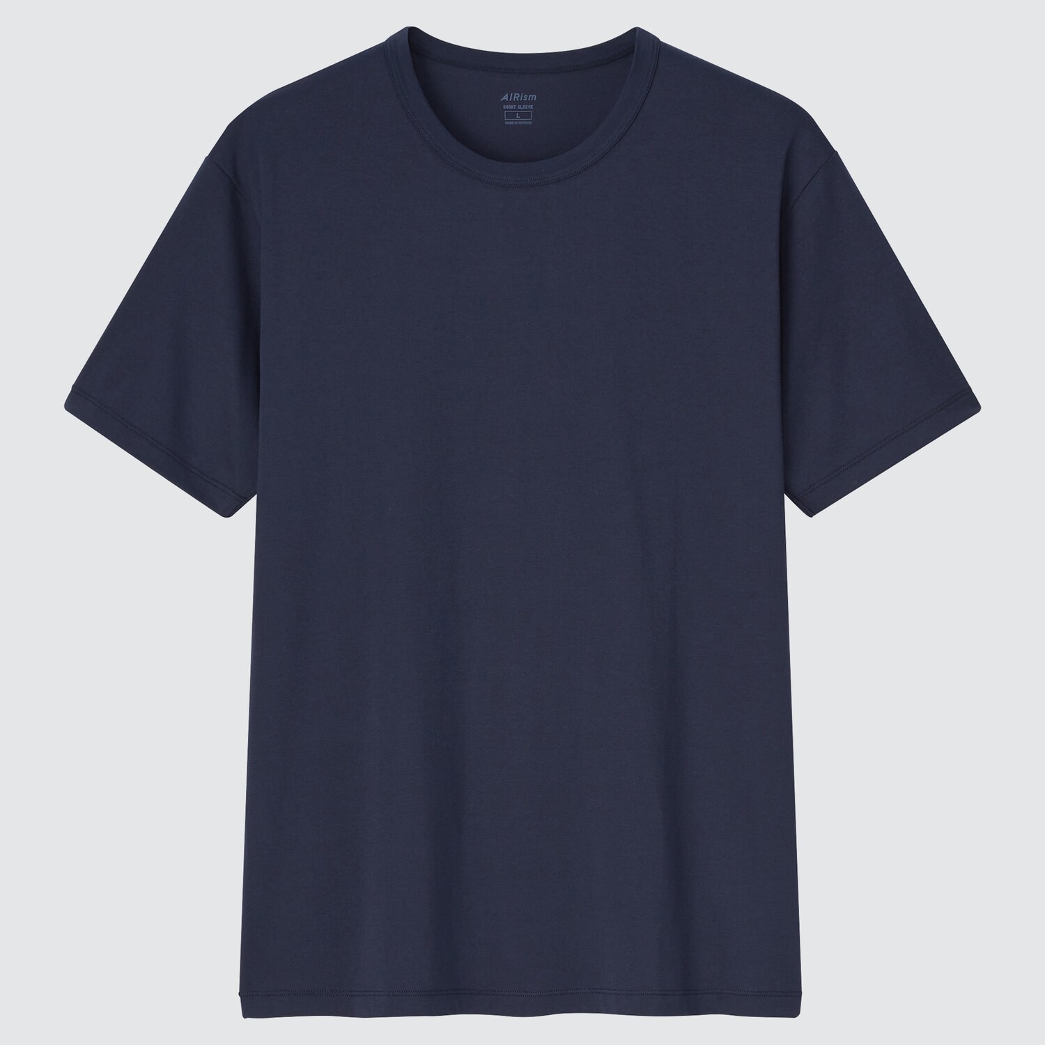 

Футболка хлопковая Uniqlo Airism с круглым вырезом, темно - синий