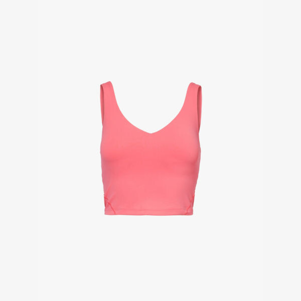 

Укороченный топ с круглым вырезом Align из эластичной ткани Lululemon, розовый