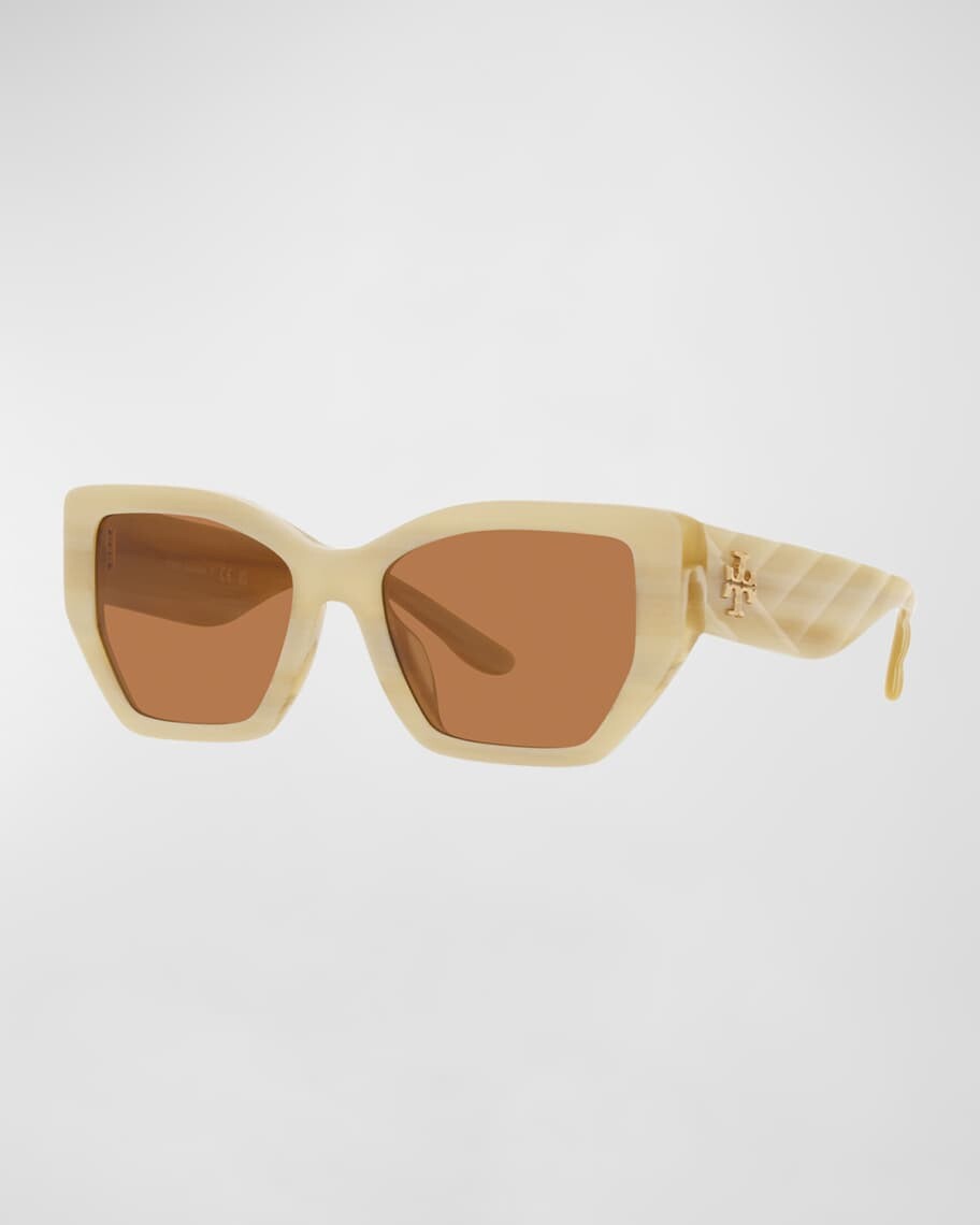 

Солнцезащитные очки «кошачий глаз» из ацетата с тиснением T-Monogram Tory Burch