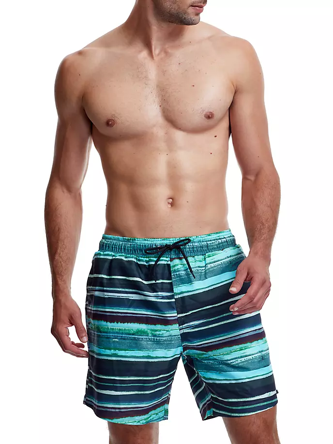 

Полосатые шорты для плавания Gottex Swimwear, цвет blue green