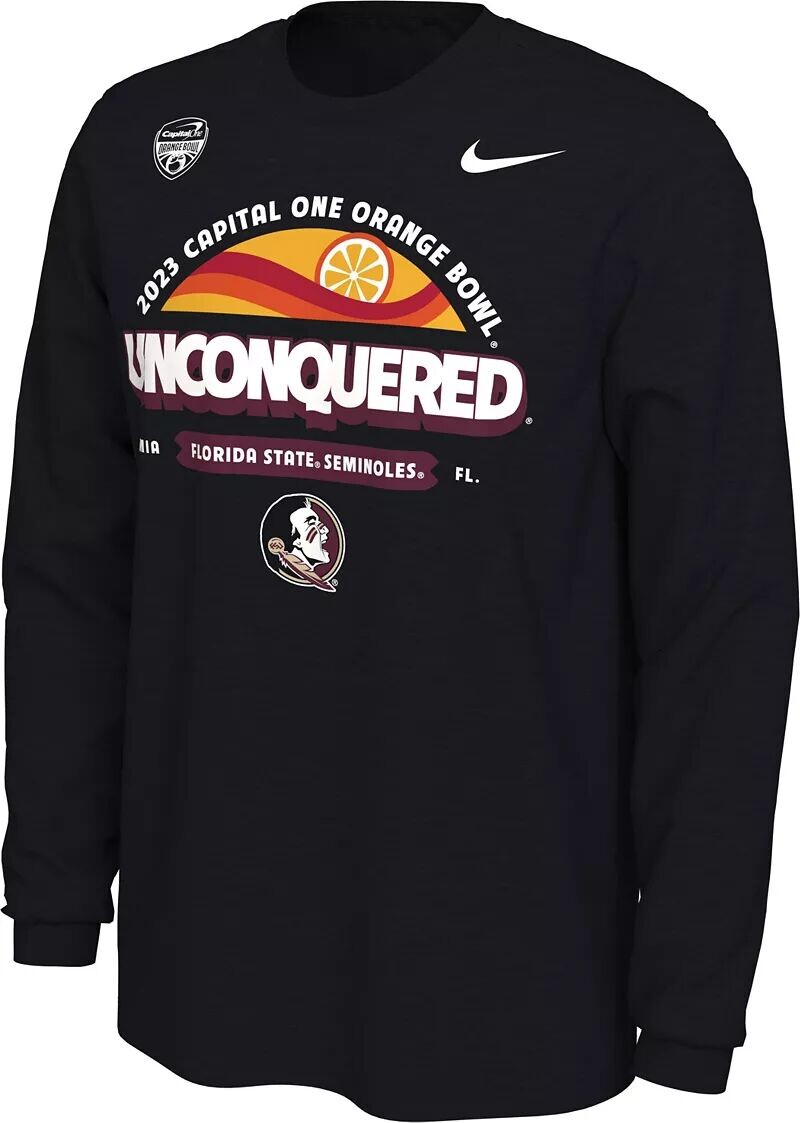 

Мужская футболка с длинным рукавом Nike 2023 Orange Bowl Bound Florida State Seminoles Mantra