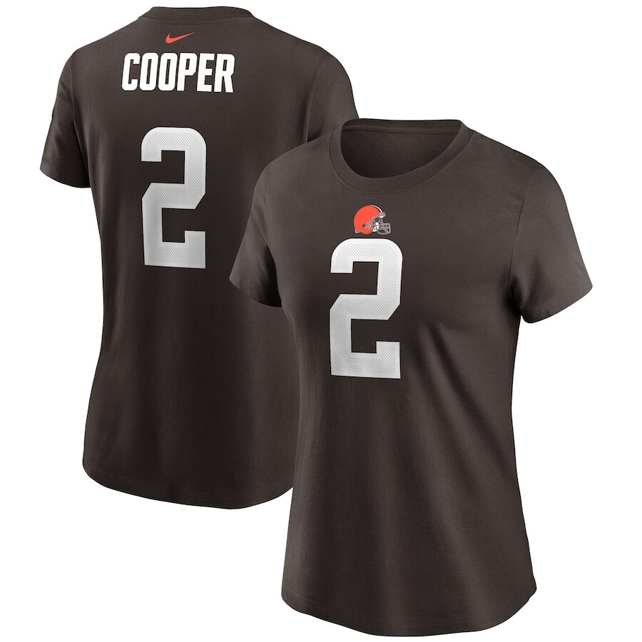 

Футболка с именем и номером Nike Cleveland Browns, коричневый