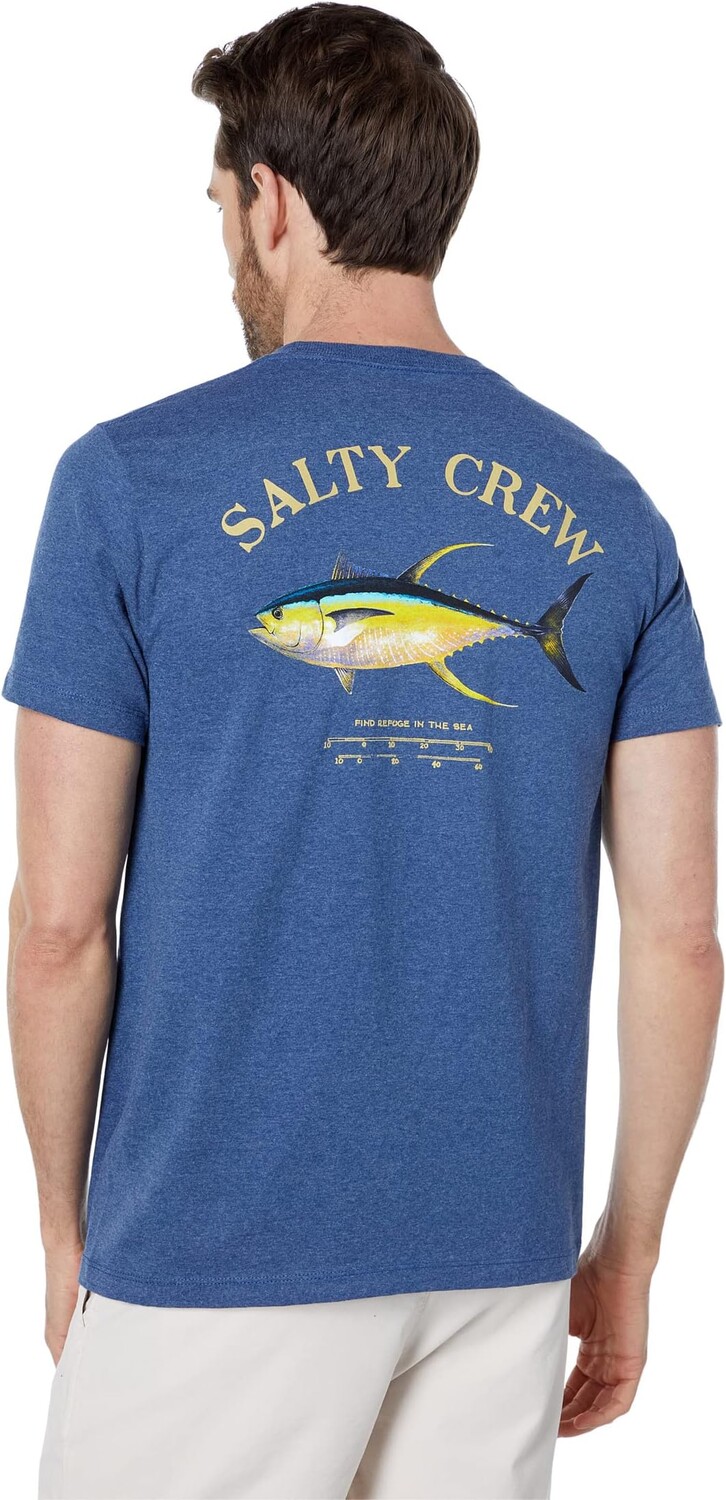

Футболка с короткими рукавами Ahi Mount Salty Crew, цвет Navy/Heather