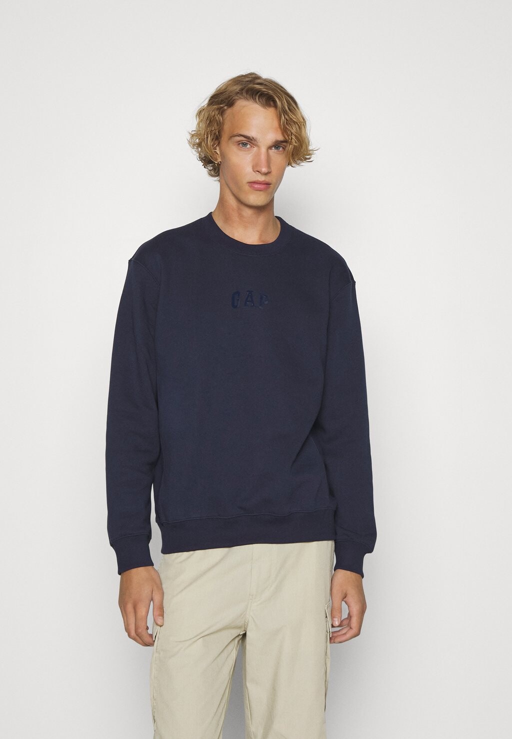 

Толстовка GAP Aug Logo, гобелен темно-синий, Серый