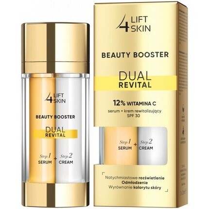 

Beauty Booster Dual Revital 12% сыворотка с витамином С и восстанавливающий крем SPF 30, Lift4Skin