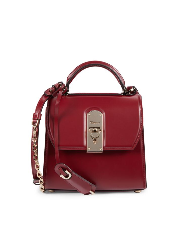 

Кожаная сумка через плечо Boxyz Gancini Ferragamo, бордо