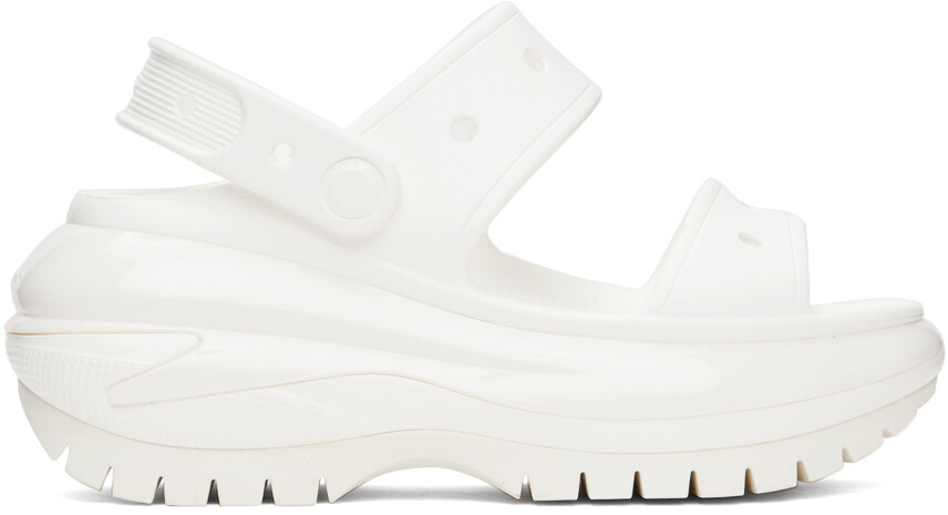 

Белые сандалии Crocs Mega Crush