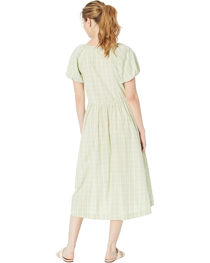 цена Платье Madewell Plaid Tie-Waist Midi Dress, цвет Faded Seagrass
