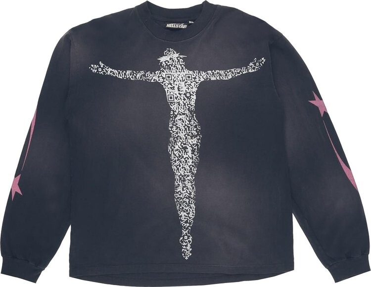 

Футболка Hellstar QR Code Long-Sleeve 'Black', черный