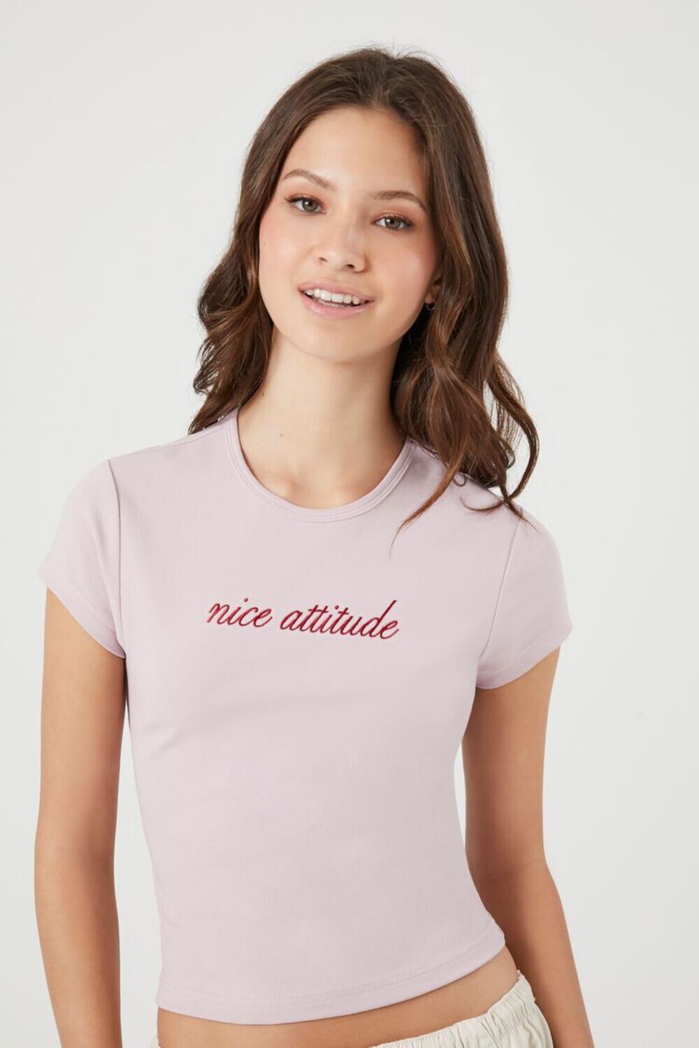 

Детская футболка Nice Attitude с вышивкой Forever 21, розовый