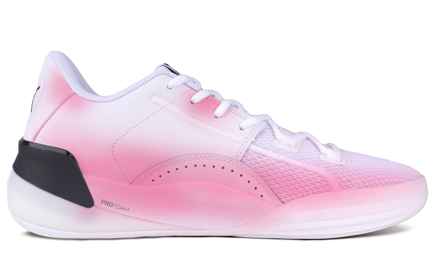 

Баскетбольные кроссовки Clyde Hardwood мужские с низким верхом, черные/розовые Puma