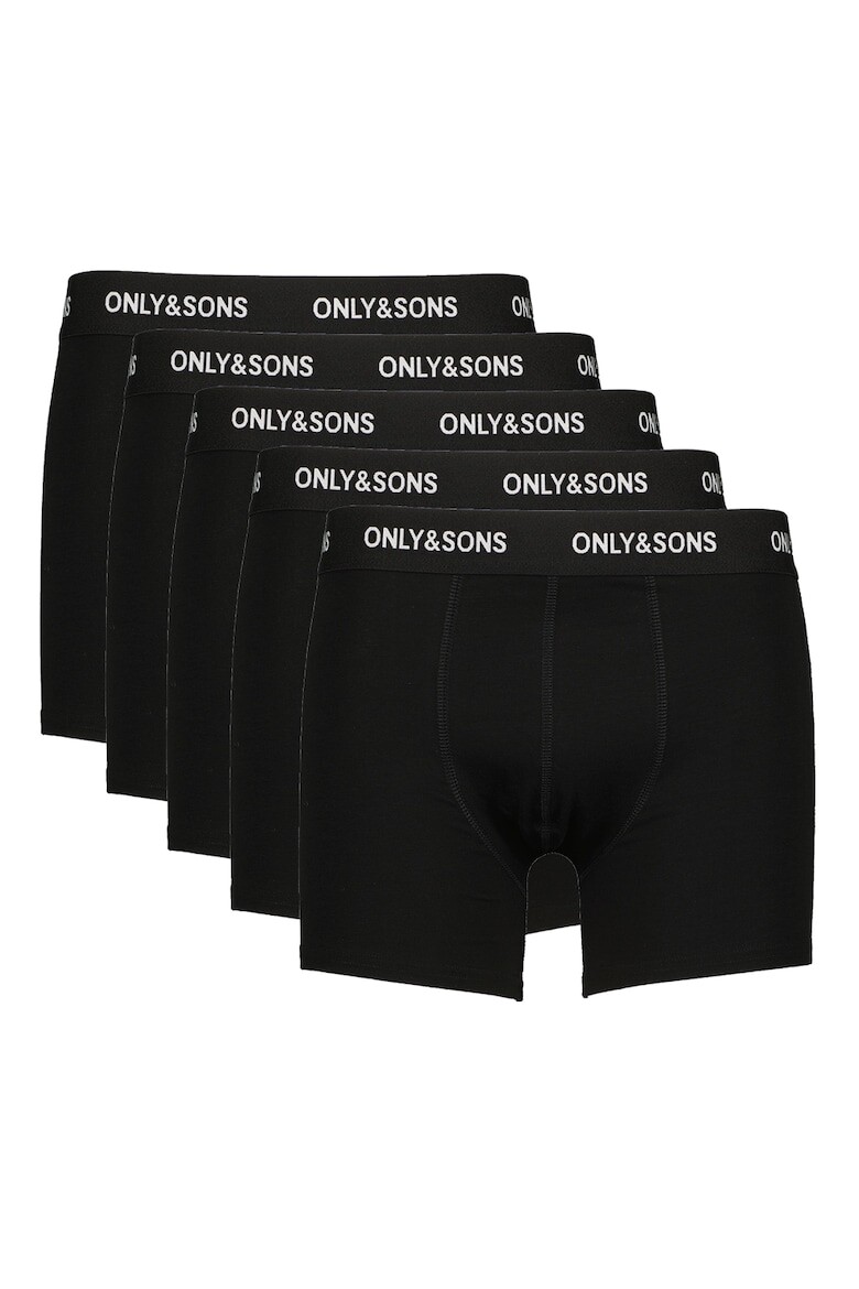 

Боксеры с хлопком, 5 пар Only & Sons, черный