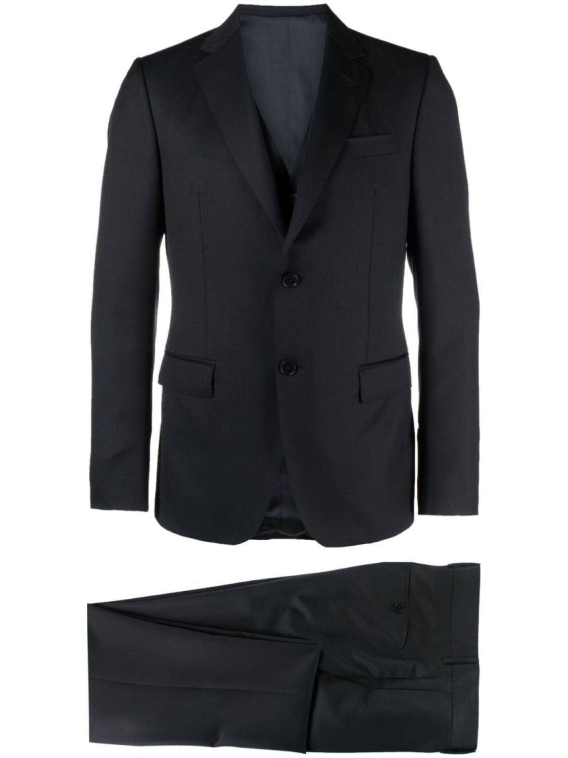 

Zegna костюм-тройка с однобортным пиджаком, синий