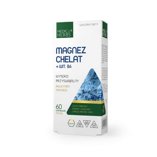Medica Herbs Хелат магния + витамин B6 - 60 капсул allmax zmx2 хелат магния с улучшенной усвояемостью 90 капсул