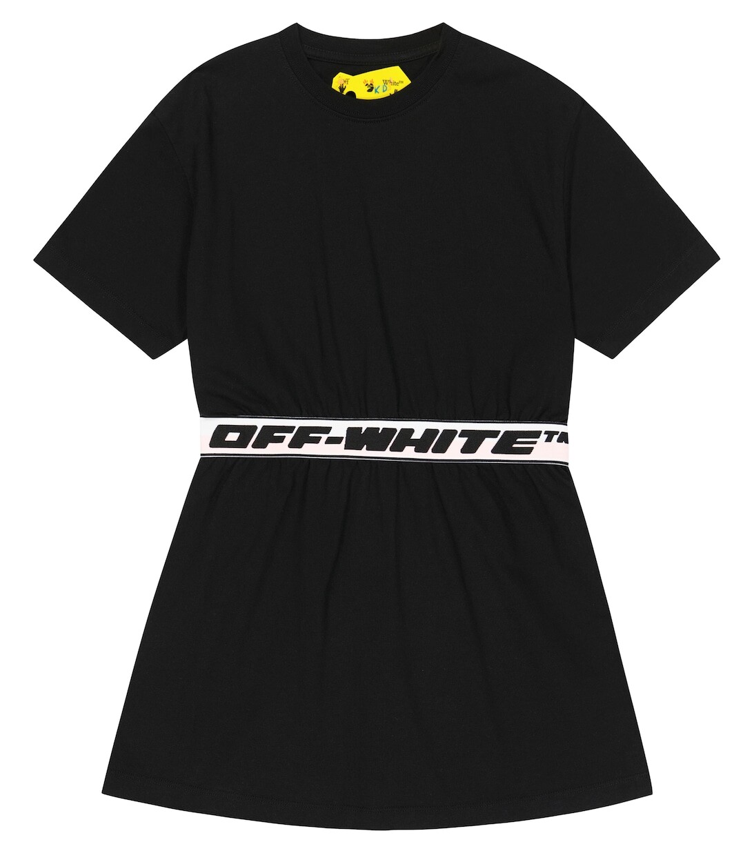 

Хлопковое платье-футболка с логотипом Off-White, черный