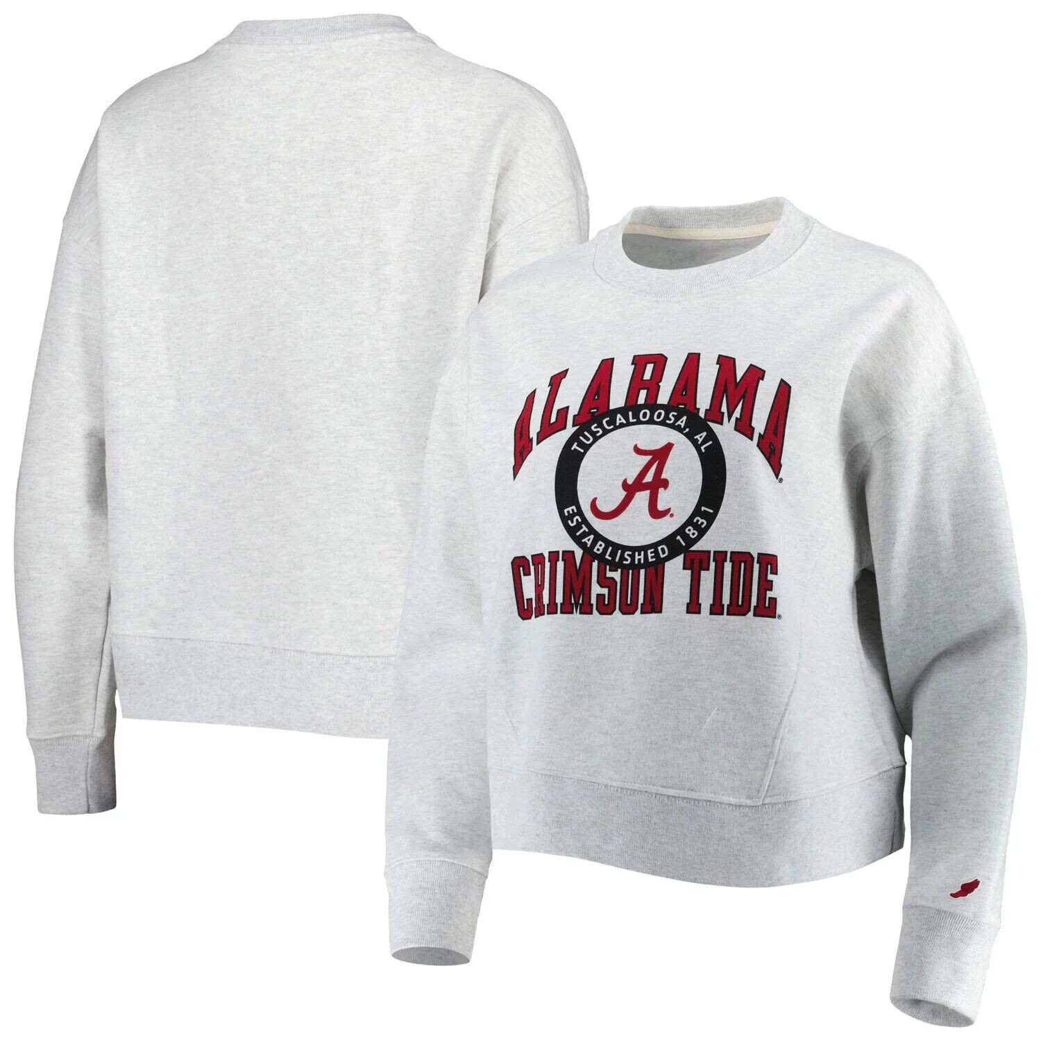

Женская лига студенческой одежды Ash Alabama Crimson Tide Свободный свитшот