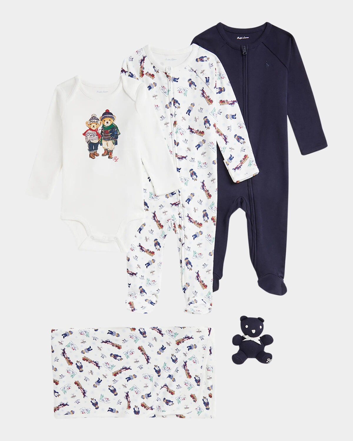 

Подарочный набор для мальчика из 5 предметов, размер 3-9 м Ralph Lauren Childrenswear, цвет Holiday Bear