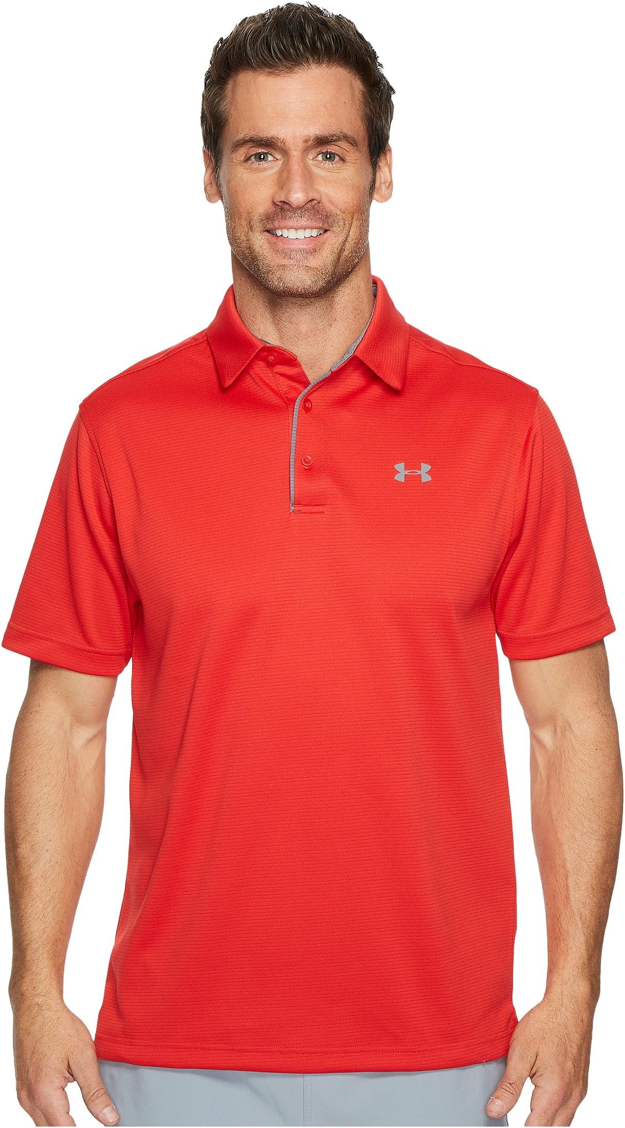Техническое поло Under Armour Golf, цвет Red/Graphite/Graphite