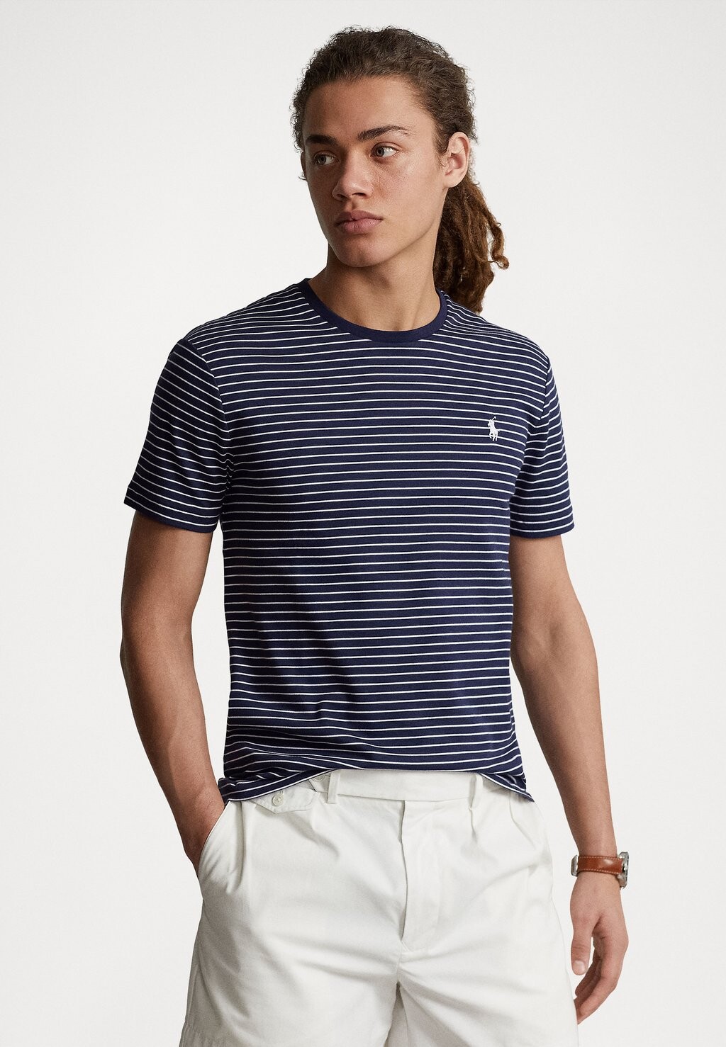 

Футболка с принтом Polo Ralph Lauren, темно-синий