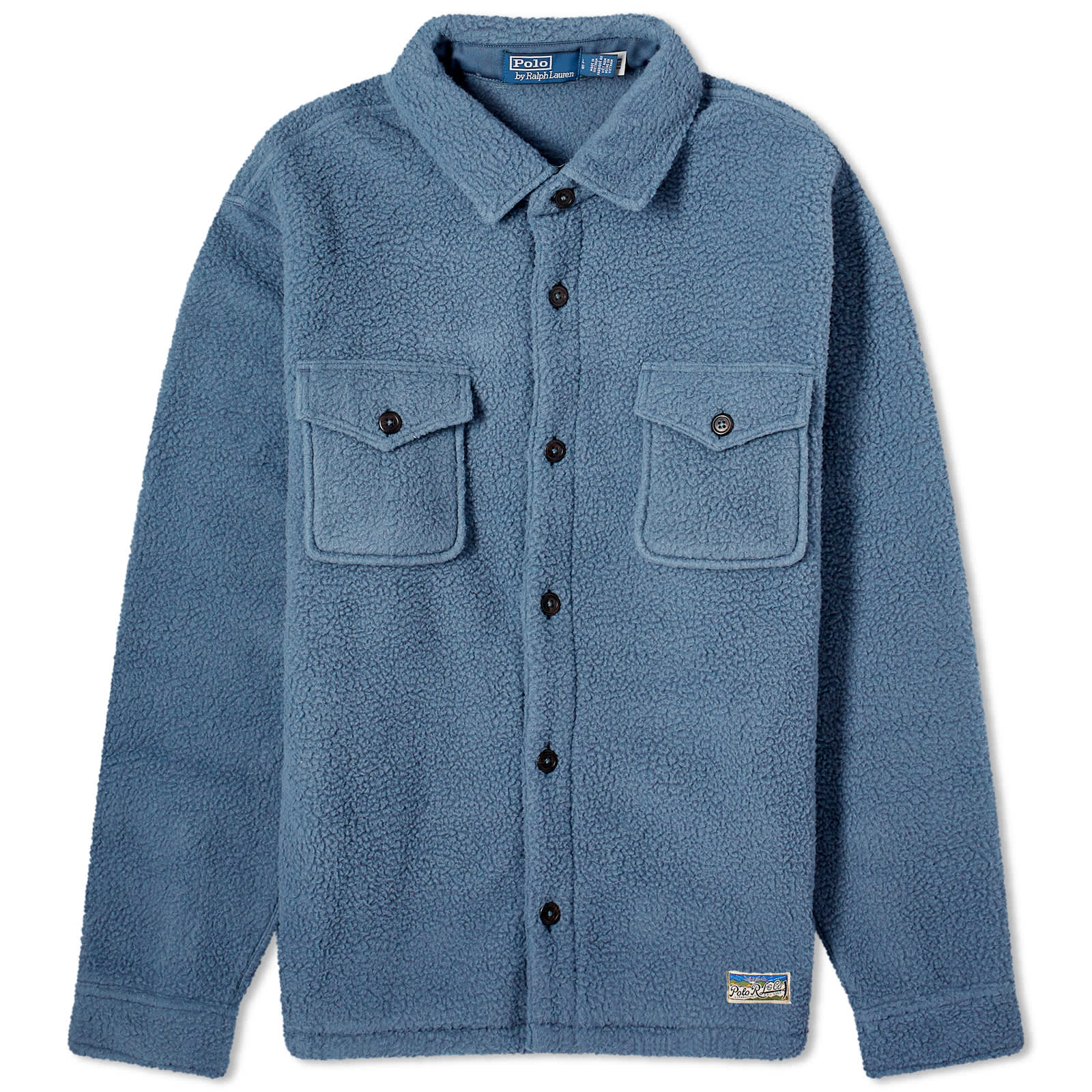 

Рубашка Polo Ralph Lauren Fleece Overshirt, цвет Blue Corsair