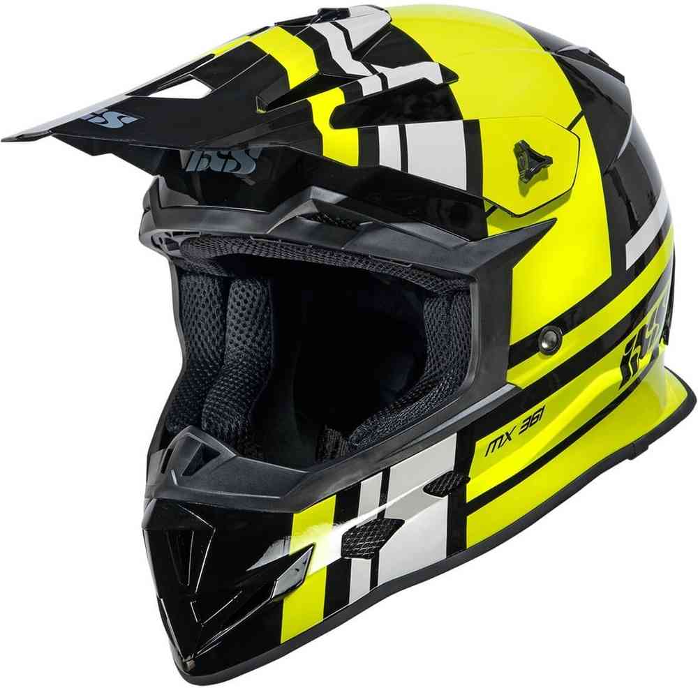 361 2.3 Шлем для мотокросса IXS, черный матовый/желтый шлем ixs 362 2 0 для мотокросса черно серо белый