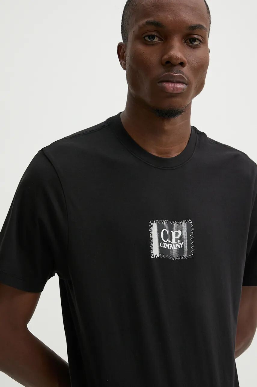 

C.P. Company Фирменная хлопковая футболка, черный
