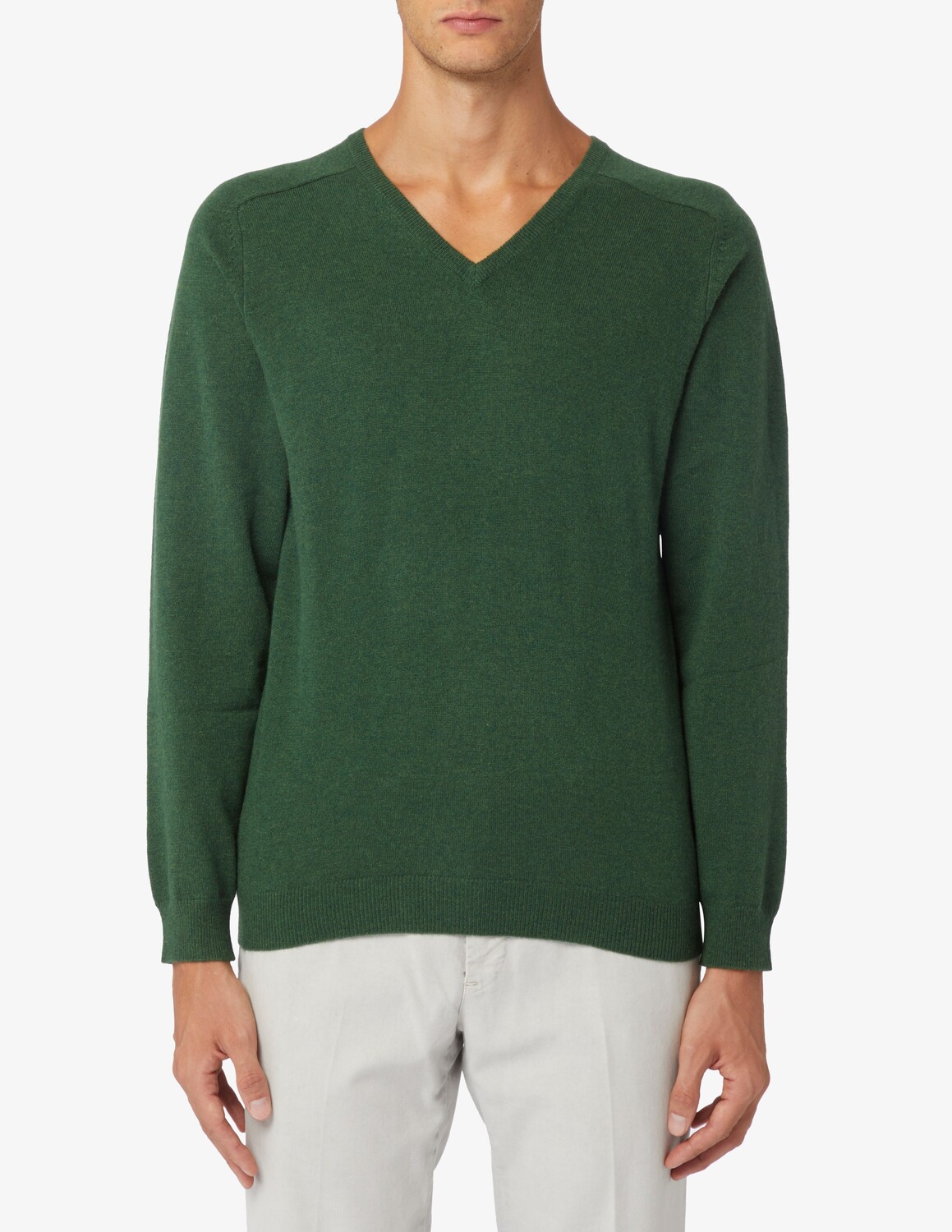 

Кашемировый джемпер с v-образным вырезом Pure Cashmere, зеленый