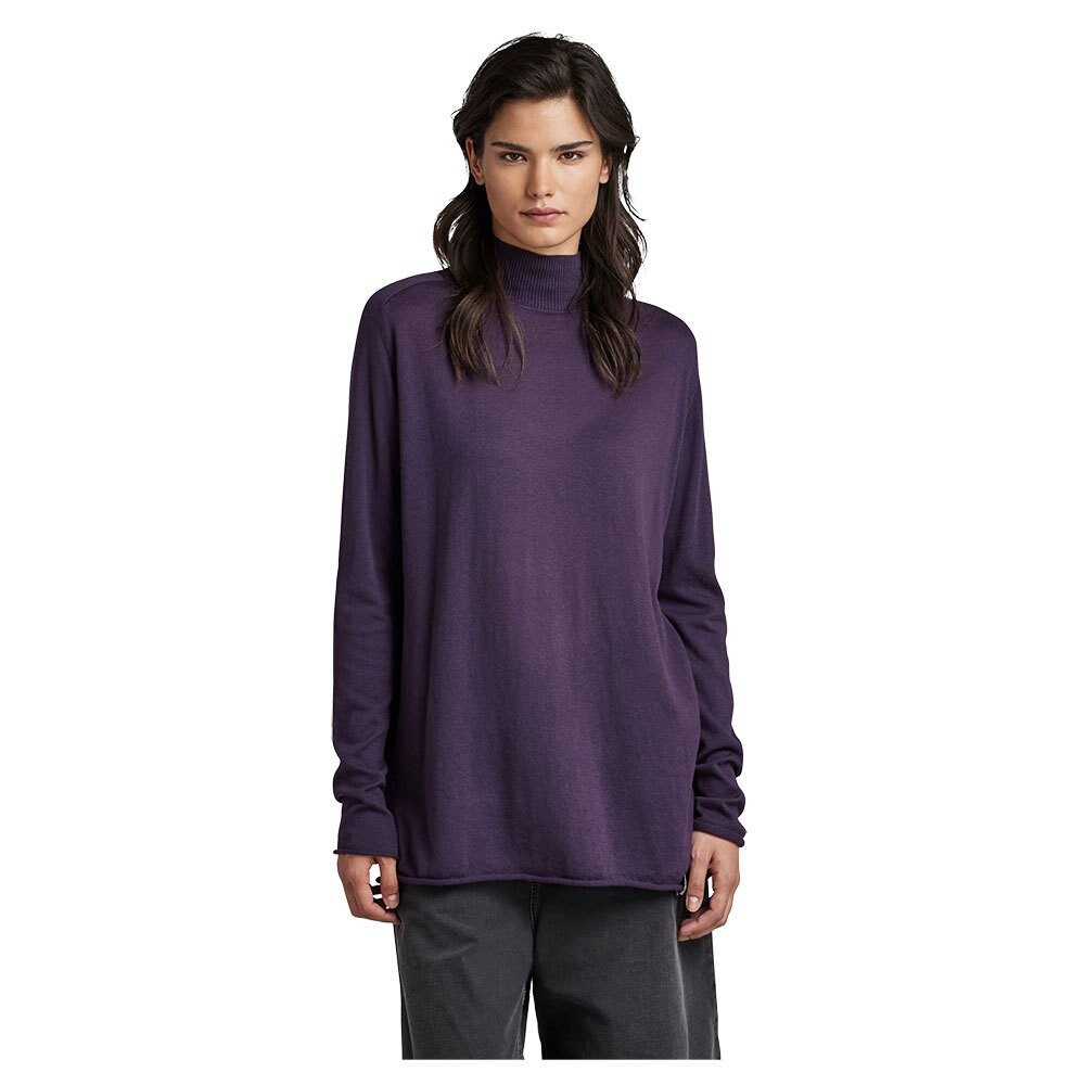 

Свитер G-Star Essential Mock Neck, фиолетовый