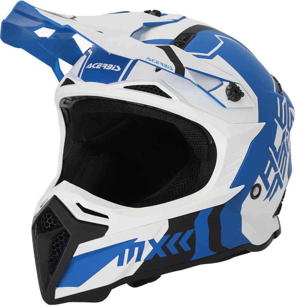 Профиль 5 Шлем для мотокросса Acerbis, белый/синий венто джет шлем acerbis синий