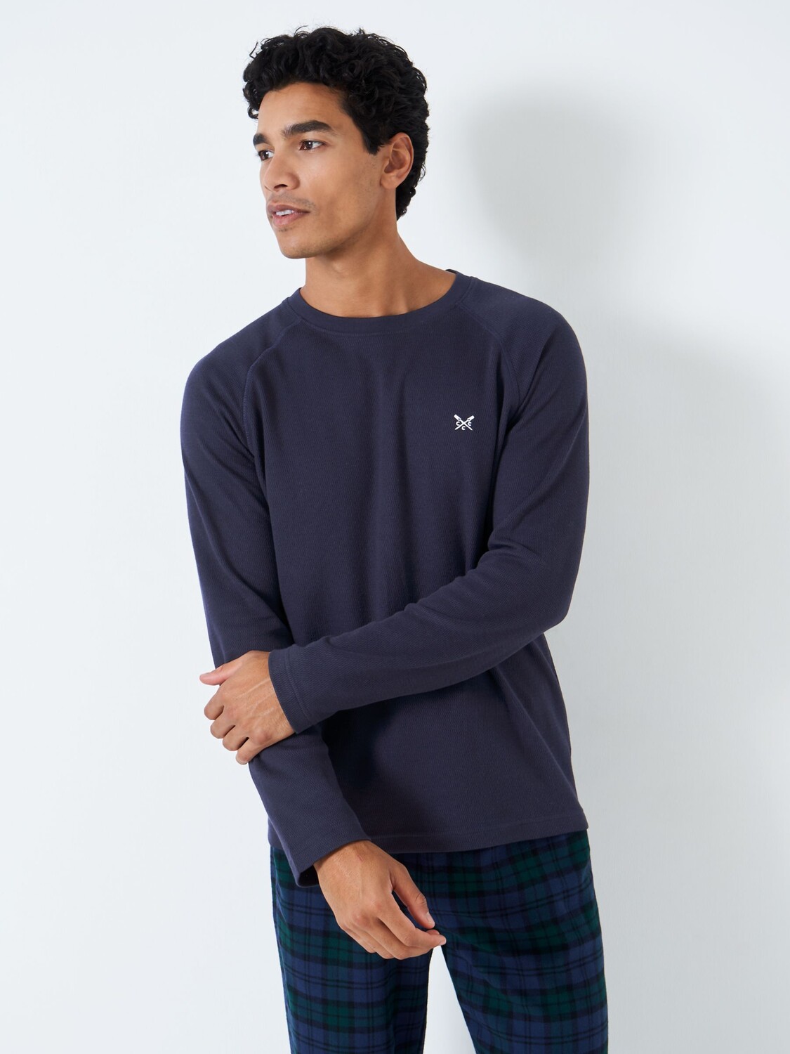 

Топ из джерси с длинными рукавами Crew Clothing, темно-синий
