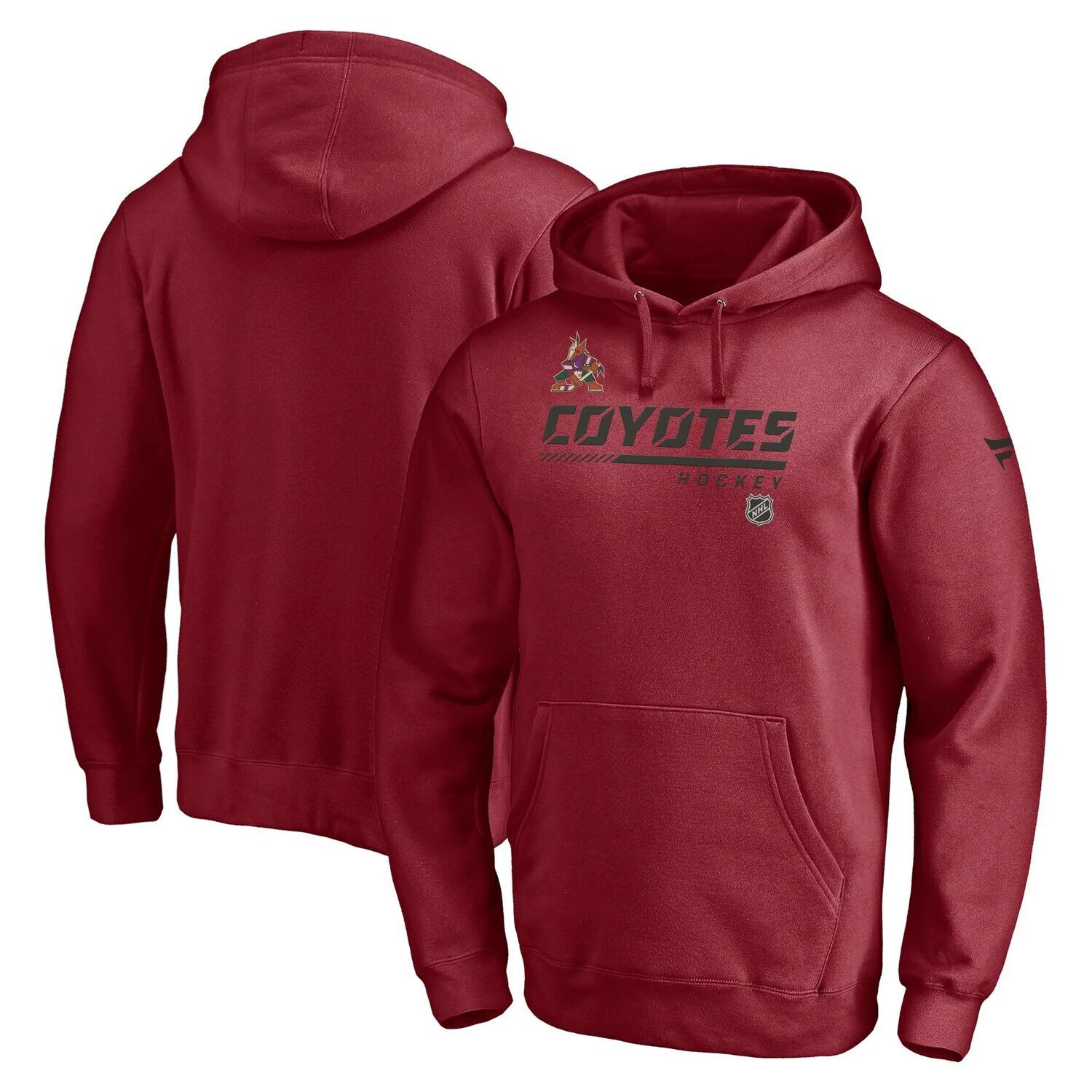 

Мужской пуловер с капюшоном и логотипом Fanatics Garnet Arizona Coyotes Authentic Pro Core Collection Prime