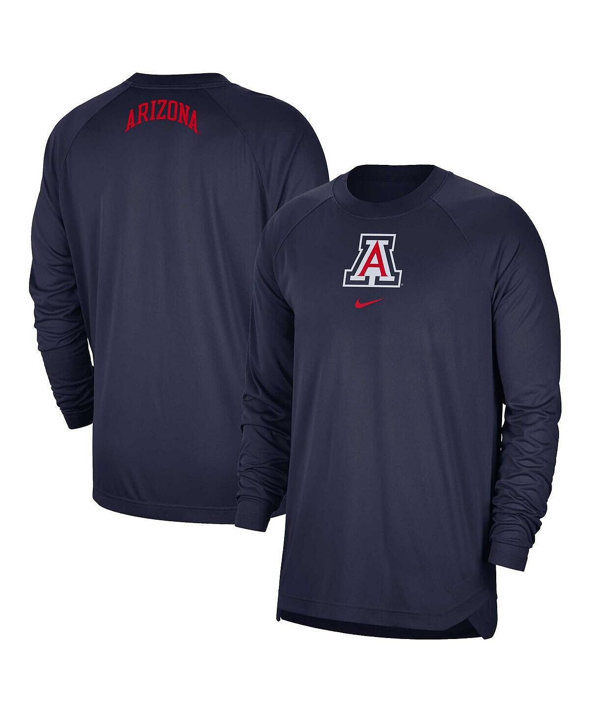 

Мужская темно-синяя футболка реглан Arizona Wildcats Basketball Spotlight Performance Nike, Синий