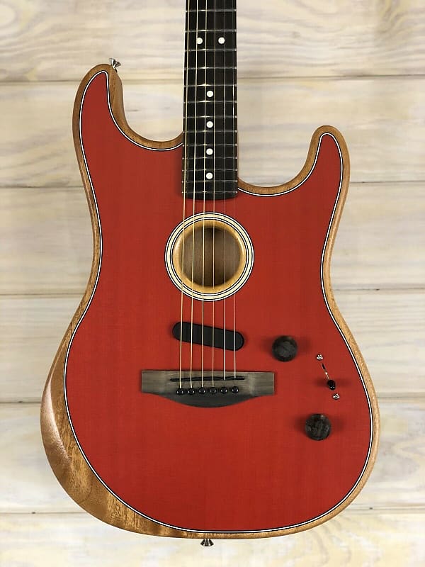 

Акустическая гитара 2020 Fender American Acoustasonic Dakota Red W/ Free Shipping & Soft Case