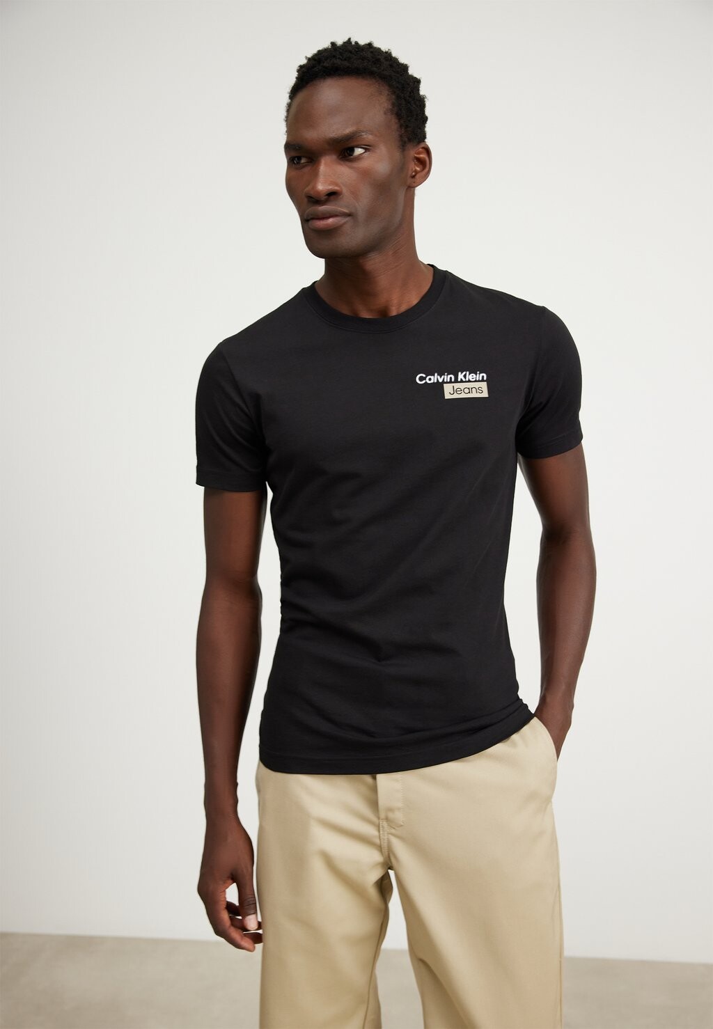 

Футболка с принтом Stacked Box Tee Calvin Klein Jeans, черный