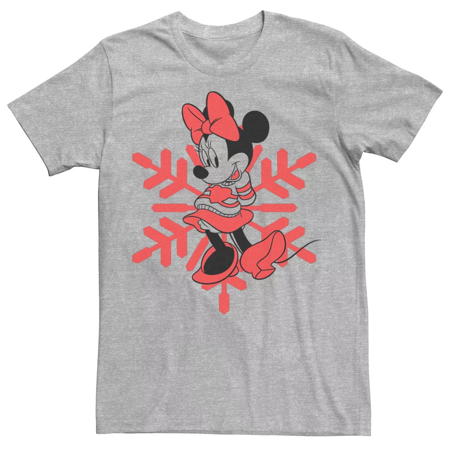 Мужская футболка с рождественским контуром Disney Minnie Mouse Licensed Character