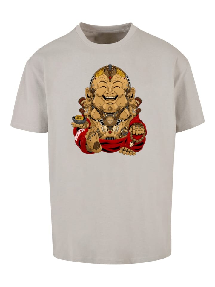 

Футболка F4NT4STIC Happy Cyber Buddha CYBERPUNK STYLES, цвет lightasphalt