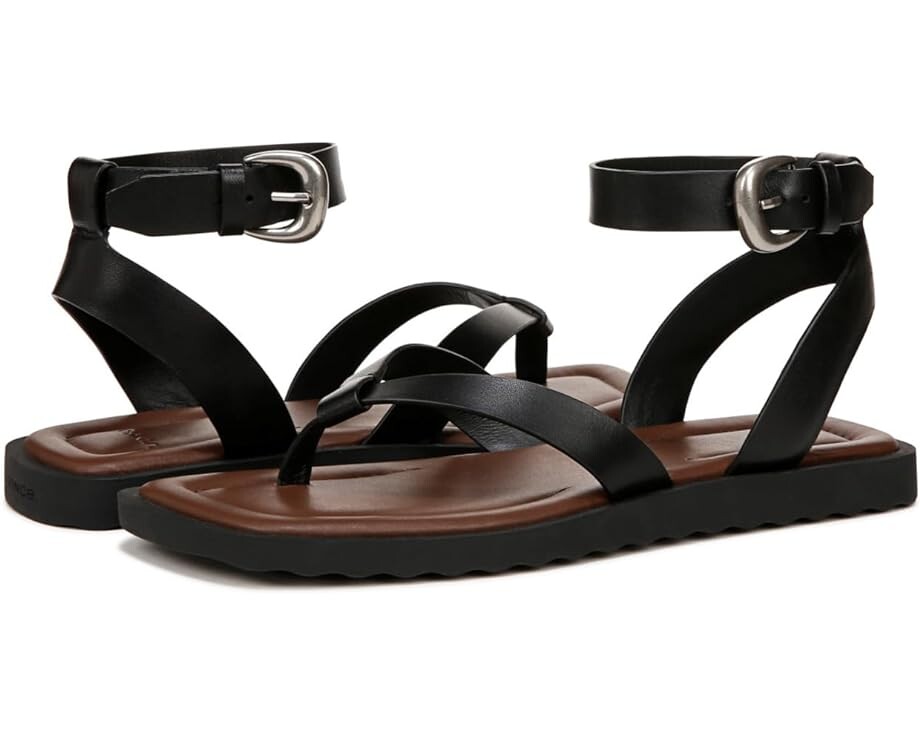 

Сандалии Vince Samuela Ankle Strap, цвет Black Leather