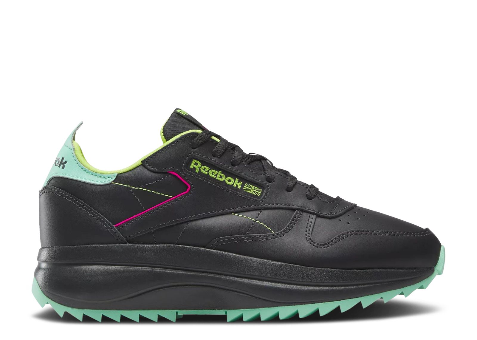 

Кроссовки Reebok Wmns Classic Leather Sp Extra 'Black Laser Lime', черный