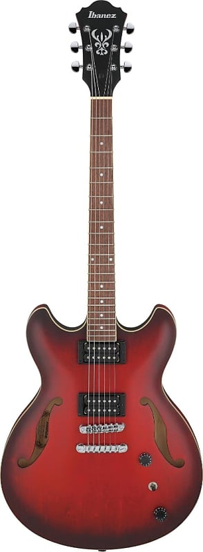 Электрогитара Ibanez AS53SRF Artcore Semi Hollowbody Electric Guitar, Sunburst Red Flat