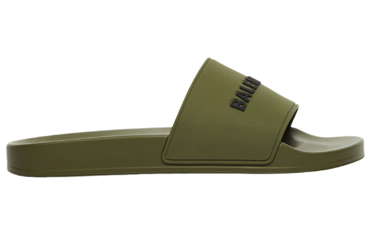 

Сланцы Balenciaga Pool Slides Khaki Black 3D Logo