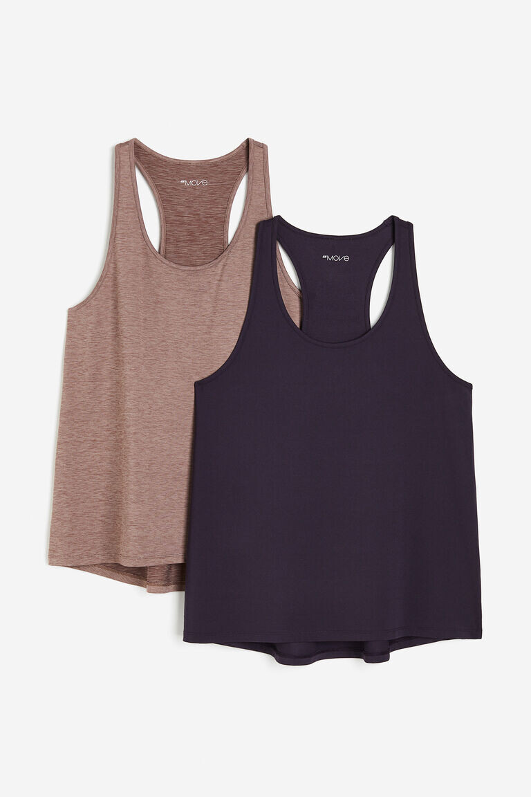 

Комплект из двух спортивных жилетов drymove H&M, сливовый