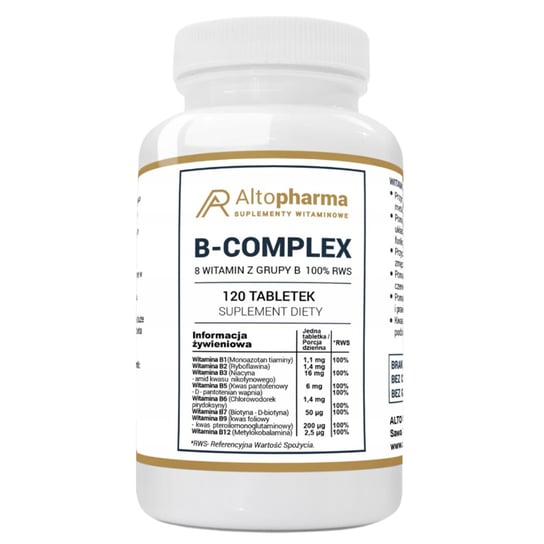 B-100 Complex, Комплекс 8 витаминов группы В, 120 таб. Alto Pharma