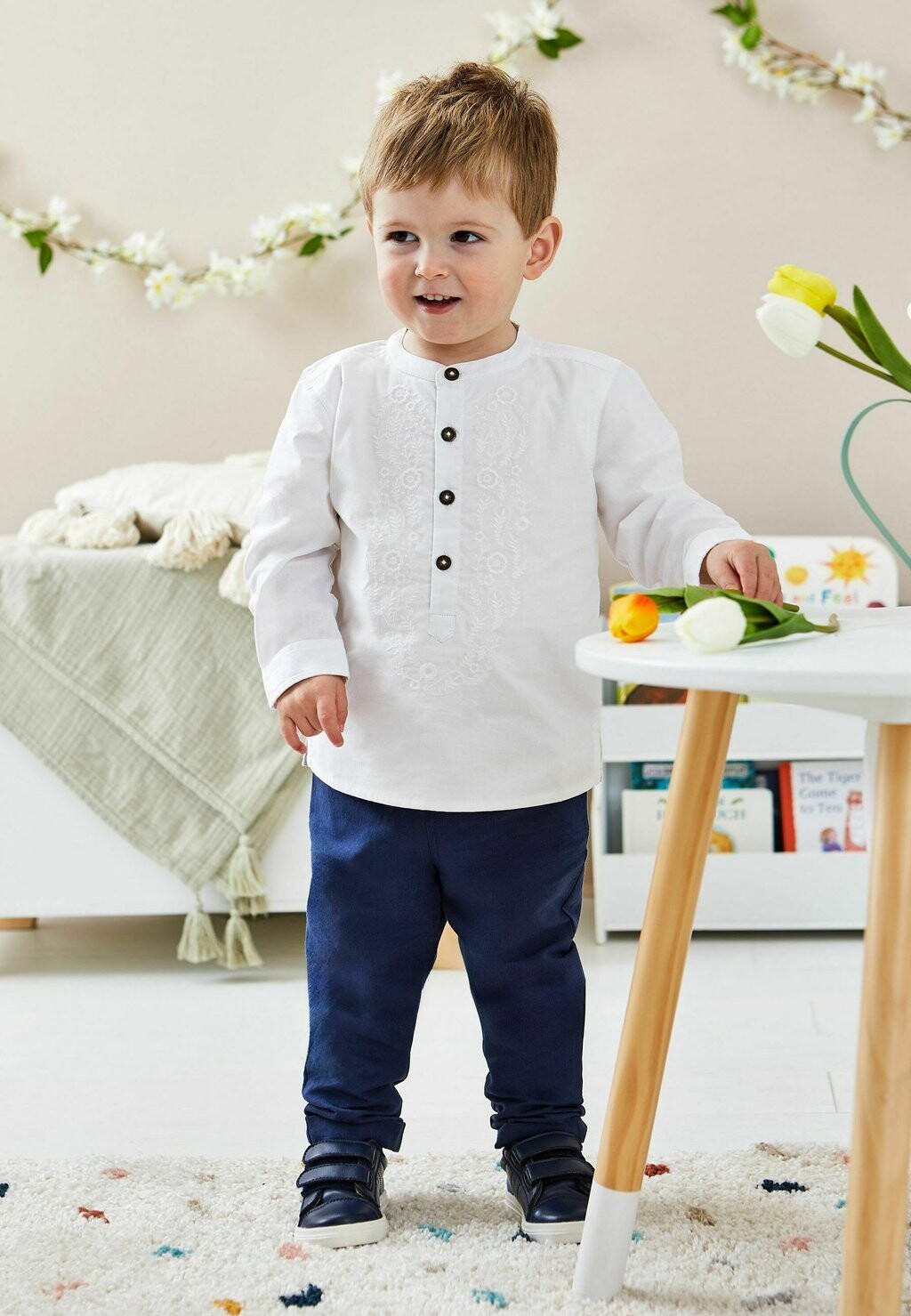

Рубашка GRANDAD SET REGULAR FIT JoJo Maman Bébé, белый